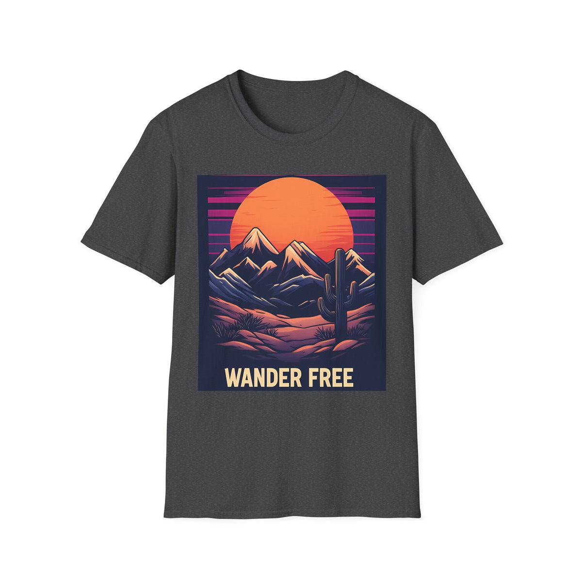 Sunset Mountains T-Shirt — Retro Desert Sunset Graphic Tee