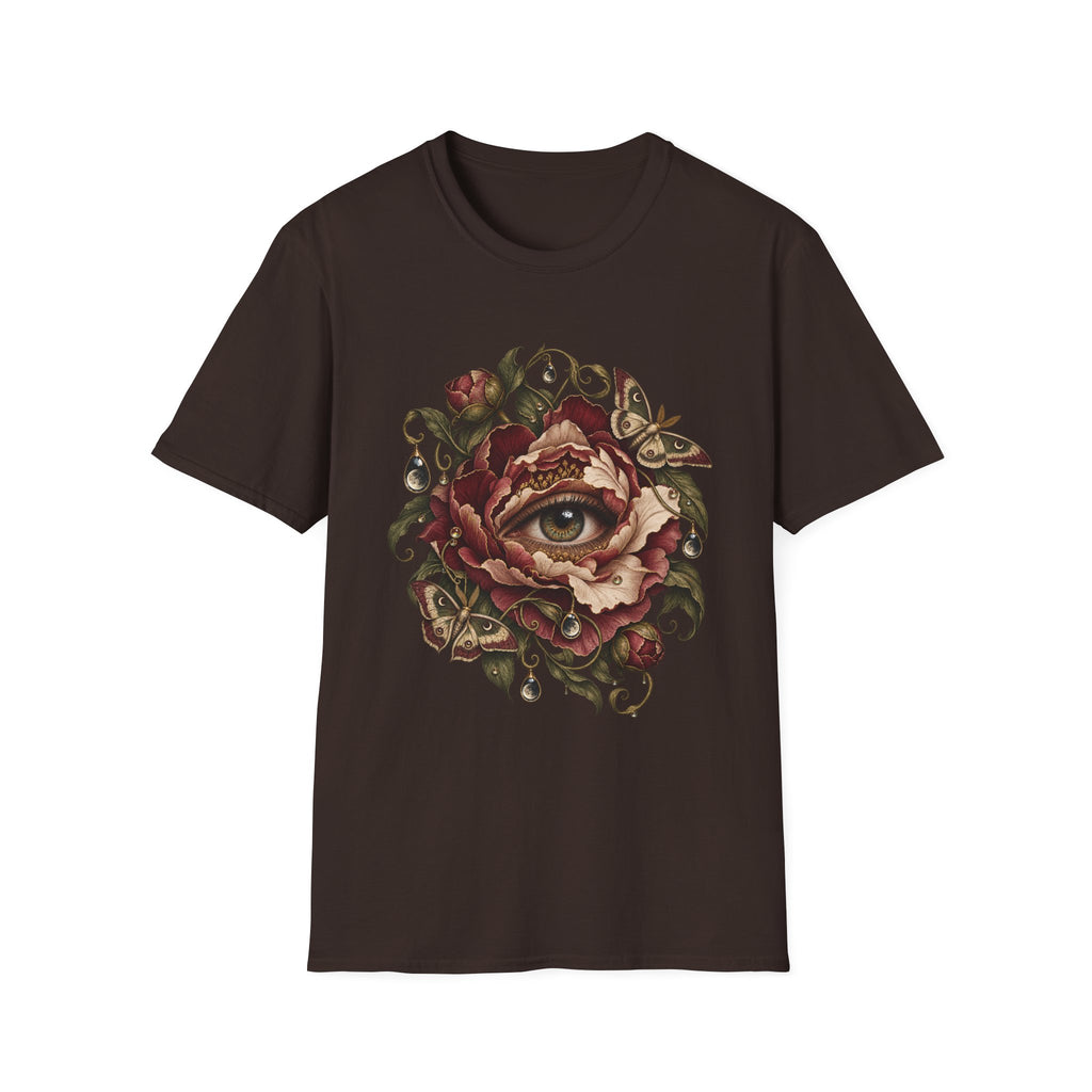 Eye Flower T-Shirt Design | Surreal Botanical & Gothic Art