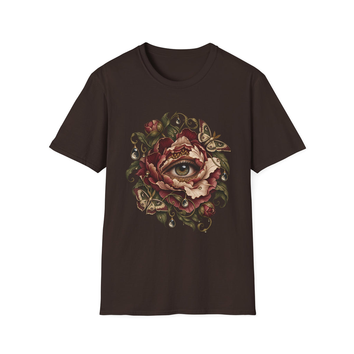 Eye Flower T-Shirt Design | Surreal Botanical & Gothic Art