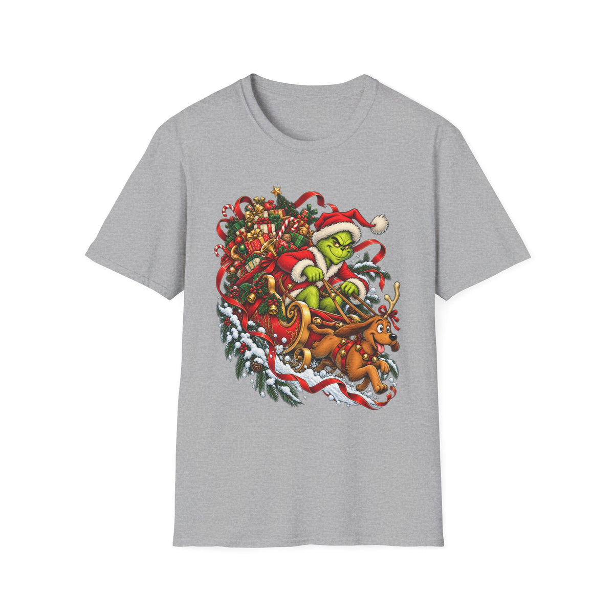 Grinch & Max Sleigh Ride | Funny Christmas T Shirt