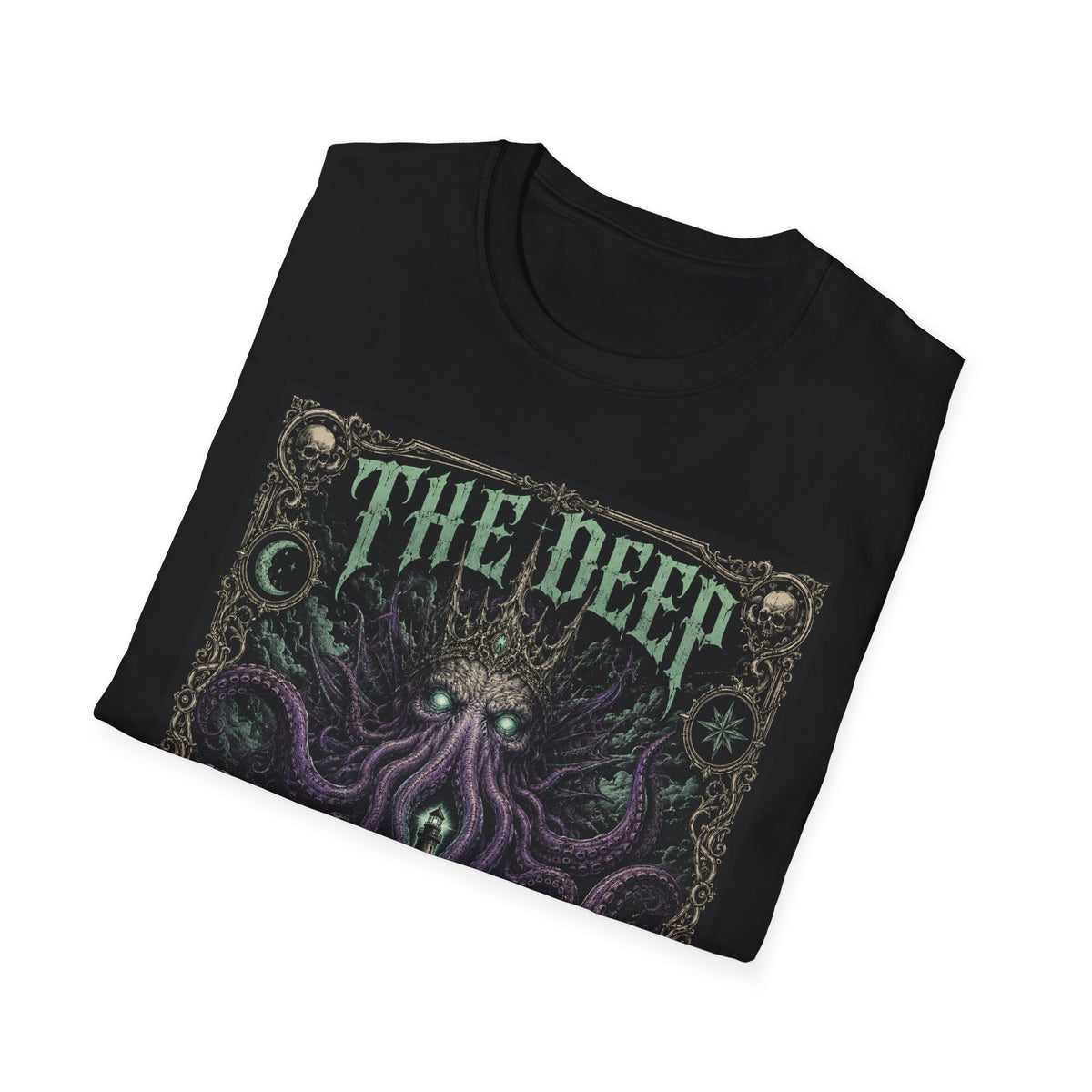 The Deep Remembers T-Shirt — Nautical Cthulhu Horror Graphic Tee