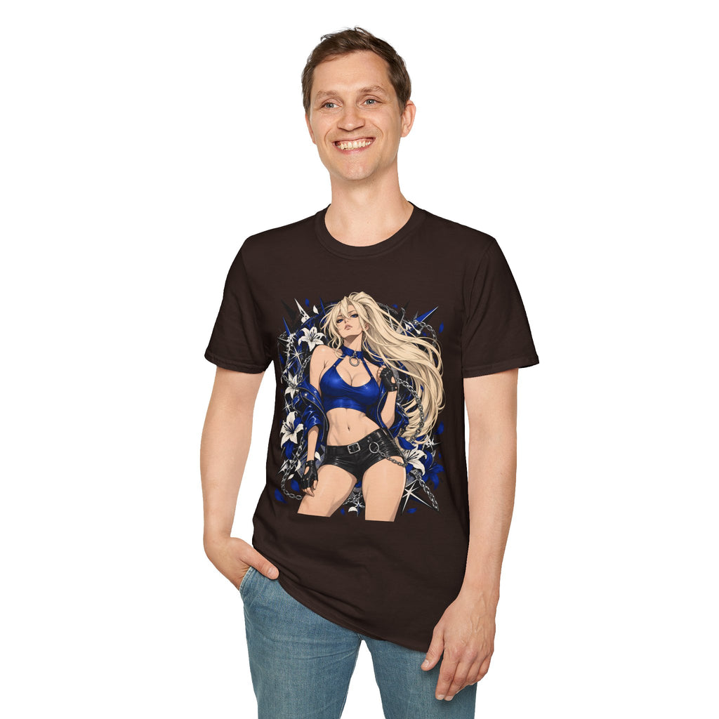 Electric Girl | Japanese Anime | Blonde Bombshell Pin Up Graphic Shirt