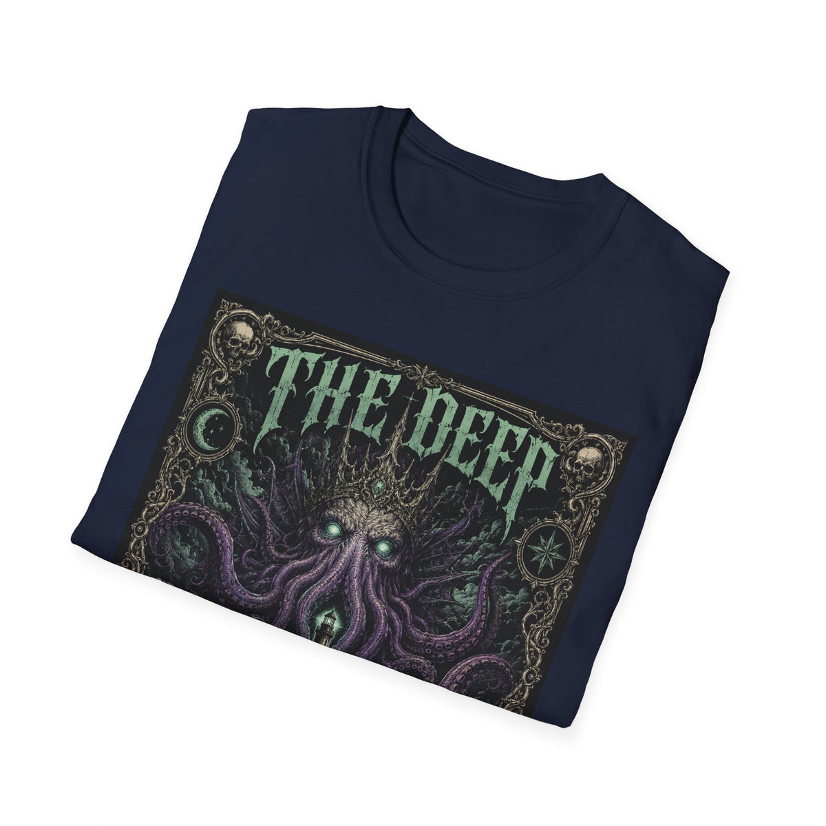 The Deep Remembers T-Shirt — Nautical Cthulhu Horror Graphic Tee
