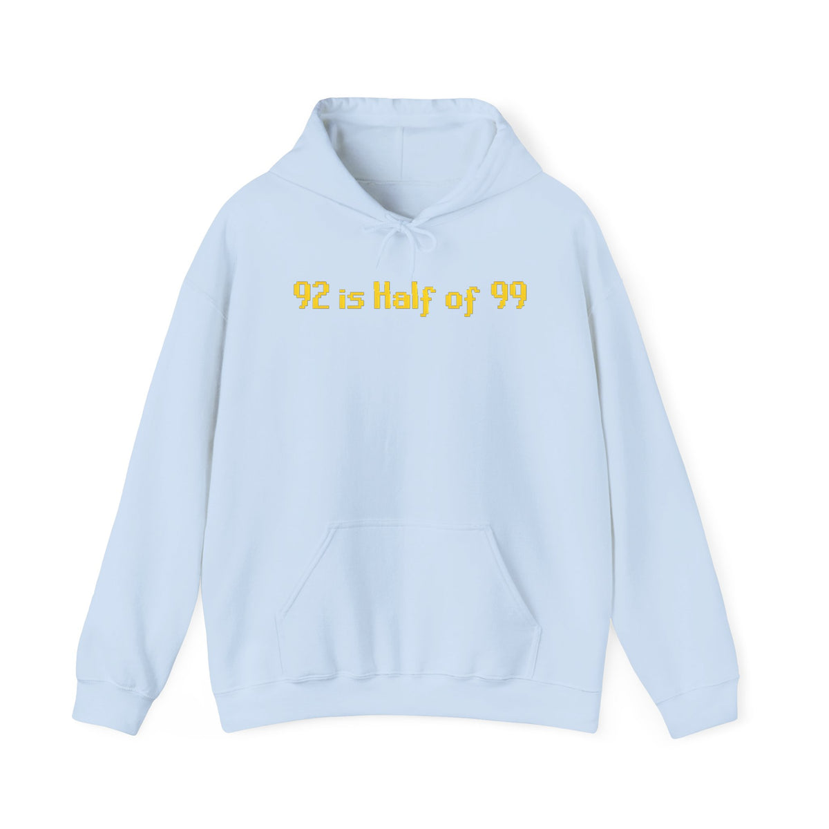 Hoodie "92 Is Half of 99" – Funny Retro Math Graphic Pullover