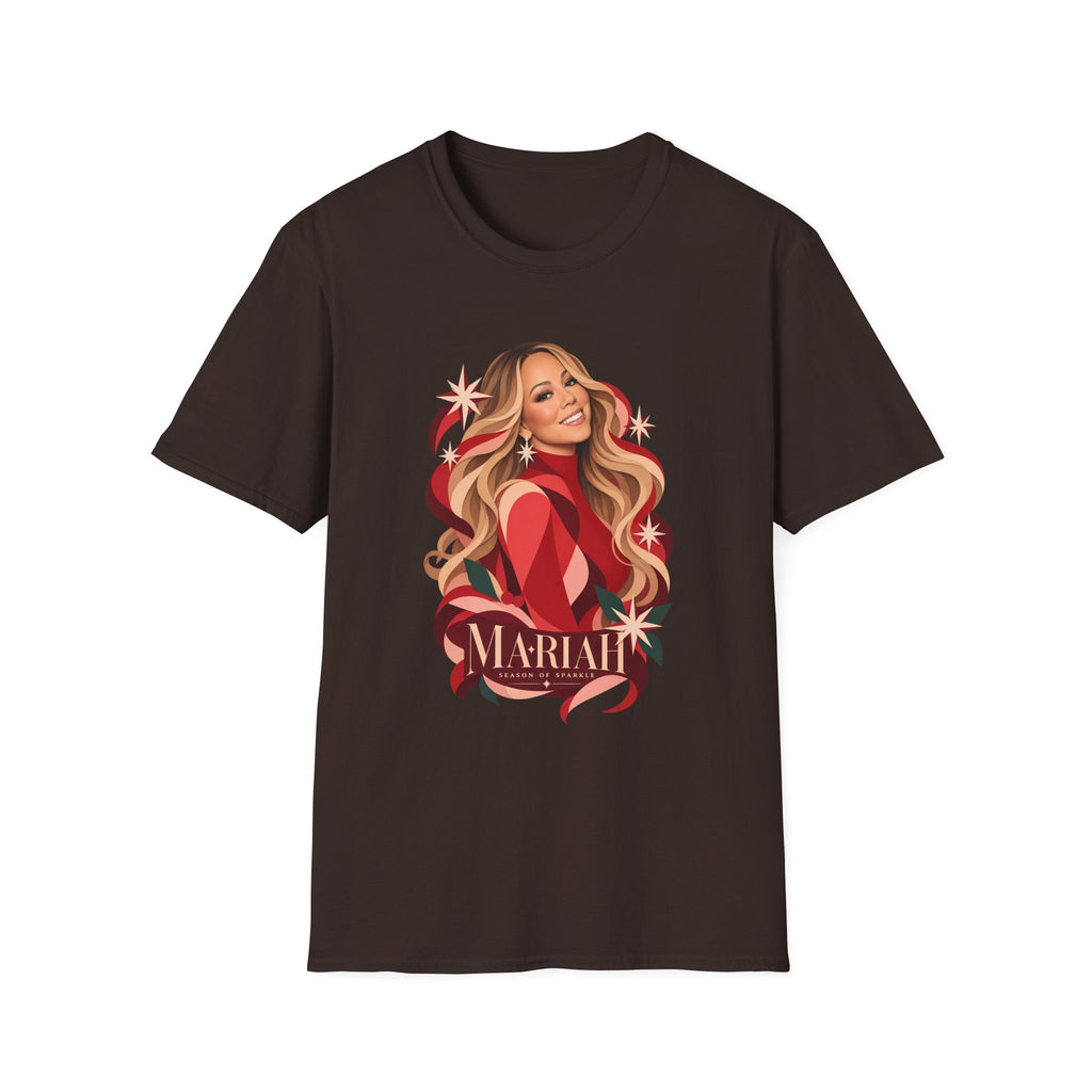 Mariah Carey | Holiday Diva Graphic Tee | Retro Red Star Portrait