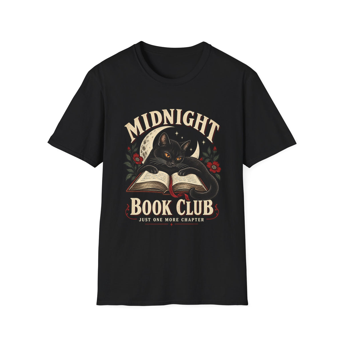 Midnight Book Club | Cute Cat Book Lover Gift T Shirt