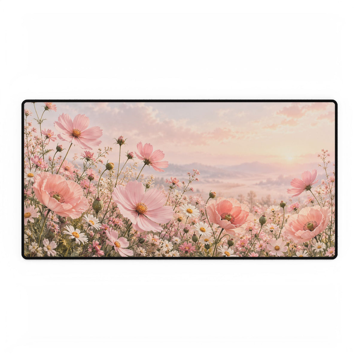 Pastel Pink Wildflower Meadow Floral Landscape | Pastel Floral Design