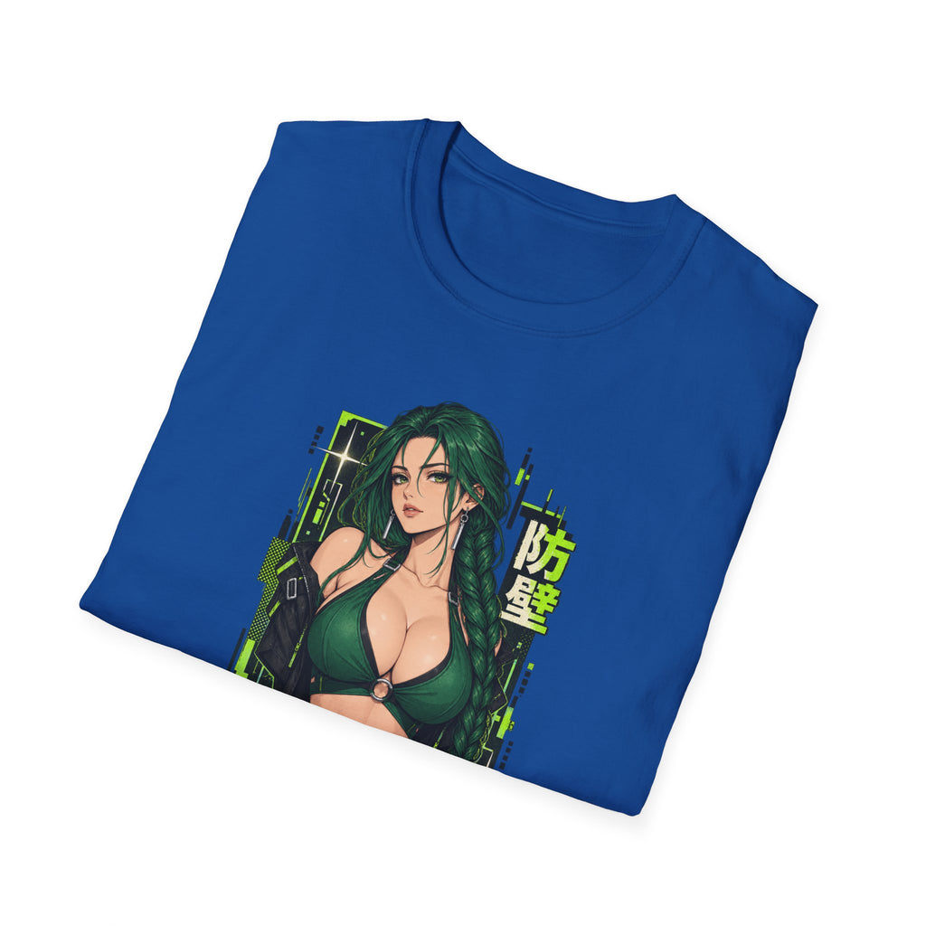 Jade | Anime Green-Haired Sexy Pin Up Girl Warrior Graphic Shirt