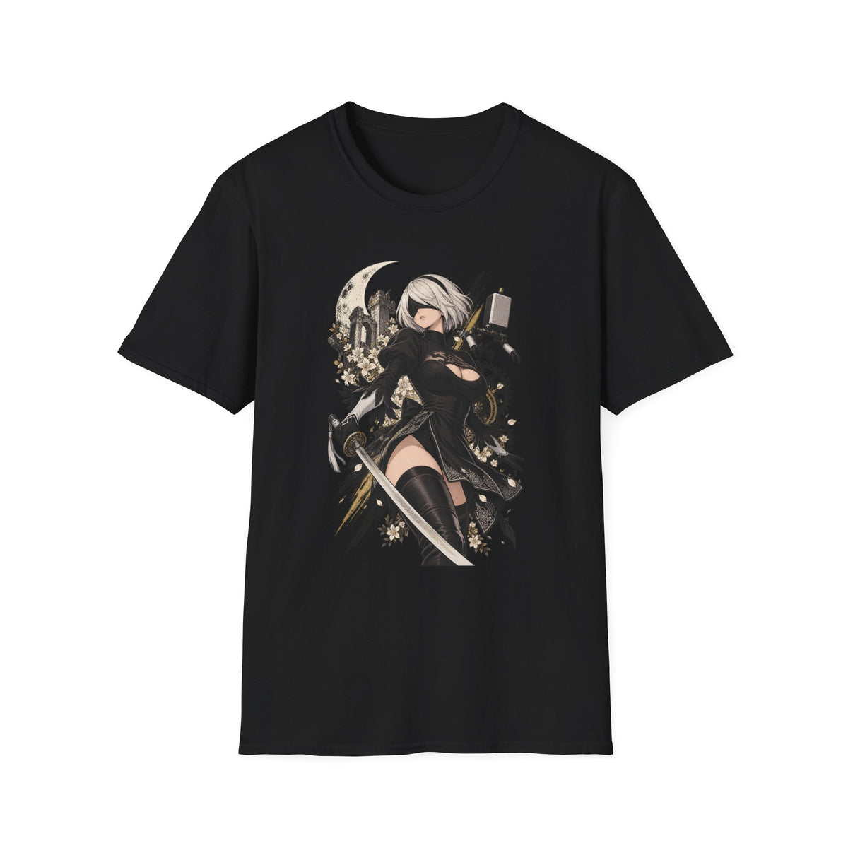 2B | Nier Automata | Anime Swordgirl Pin Up T-Shirt