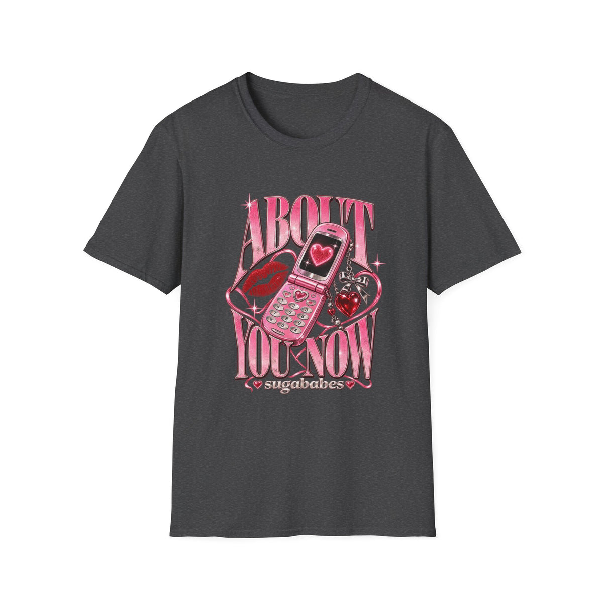 About You Now | Sugababes | Y2K Pink Phone & Heart Vintage Vibe Graphic T Shirt