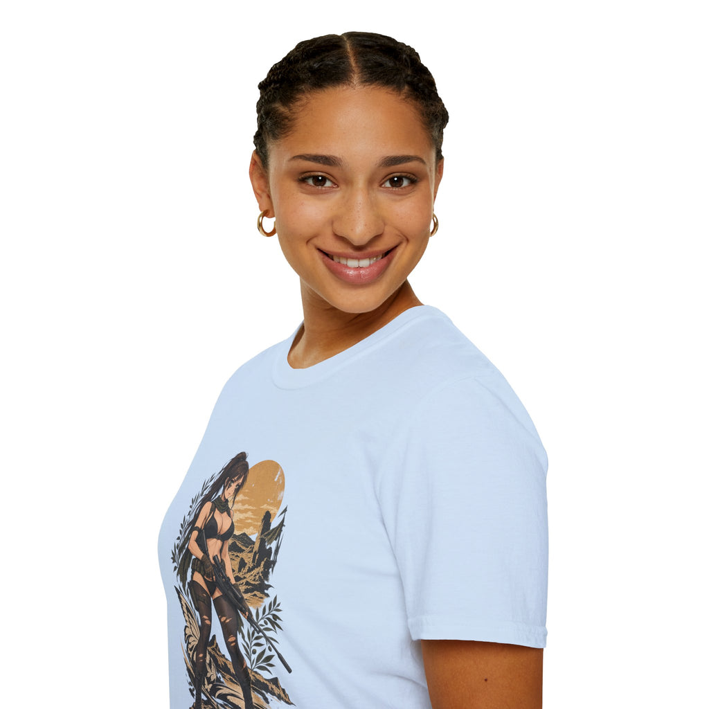 Quiet | Metal Gear | Sexy Sniper Pin up Fantasy Warrior Woman T-Shirt
