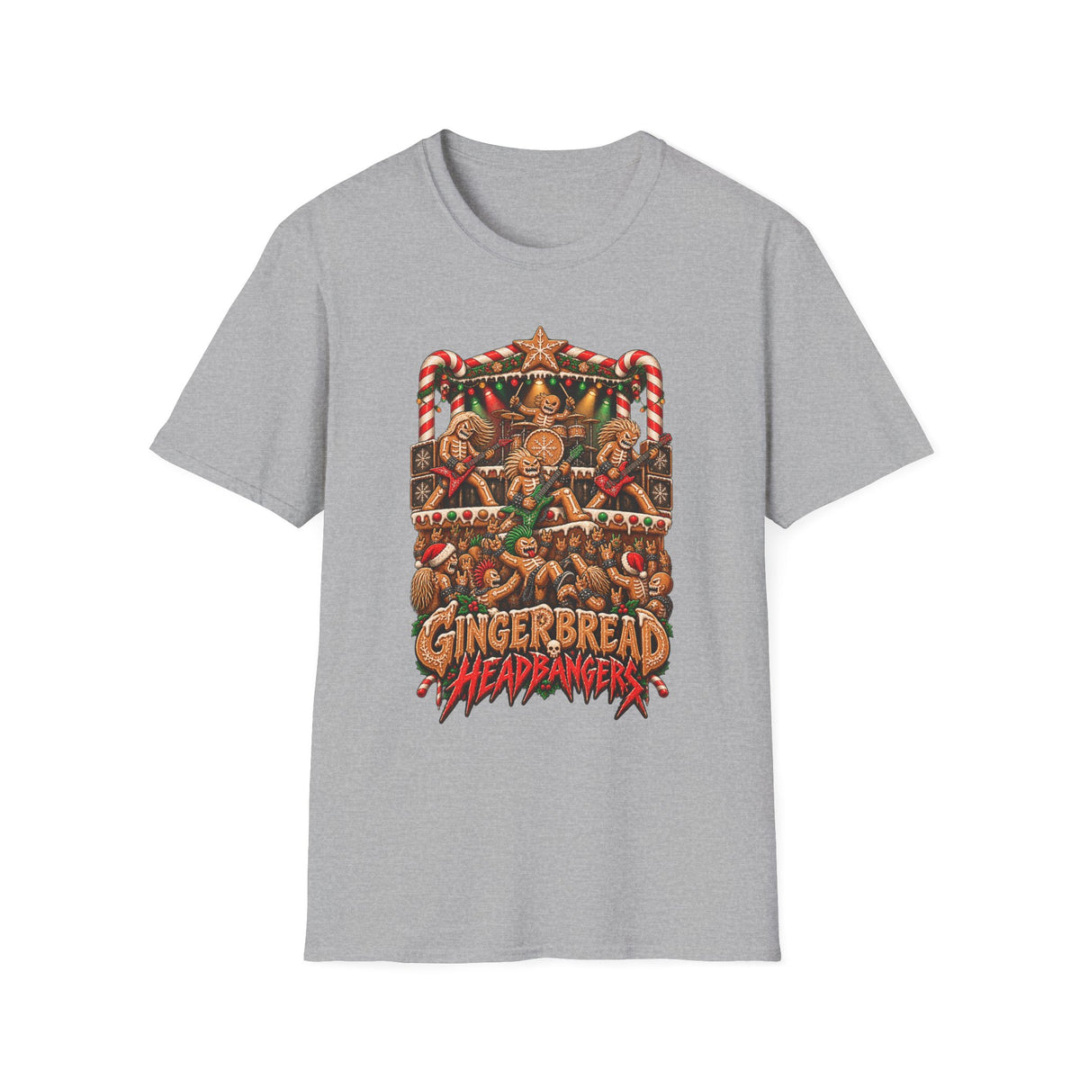 Gingerbread Headbangers | Christmas T-Shirt
