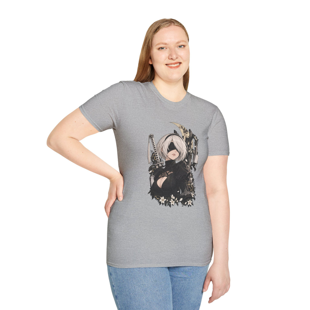 2B | Nier Automata | Anime Character Gothic T-Shirt