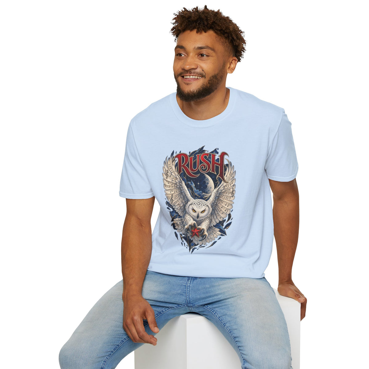 Rush | Fly by Night | Prog Rock | Owl Band Graphic T-Shirt