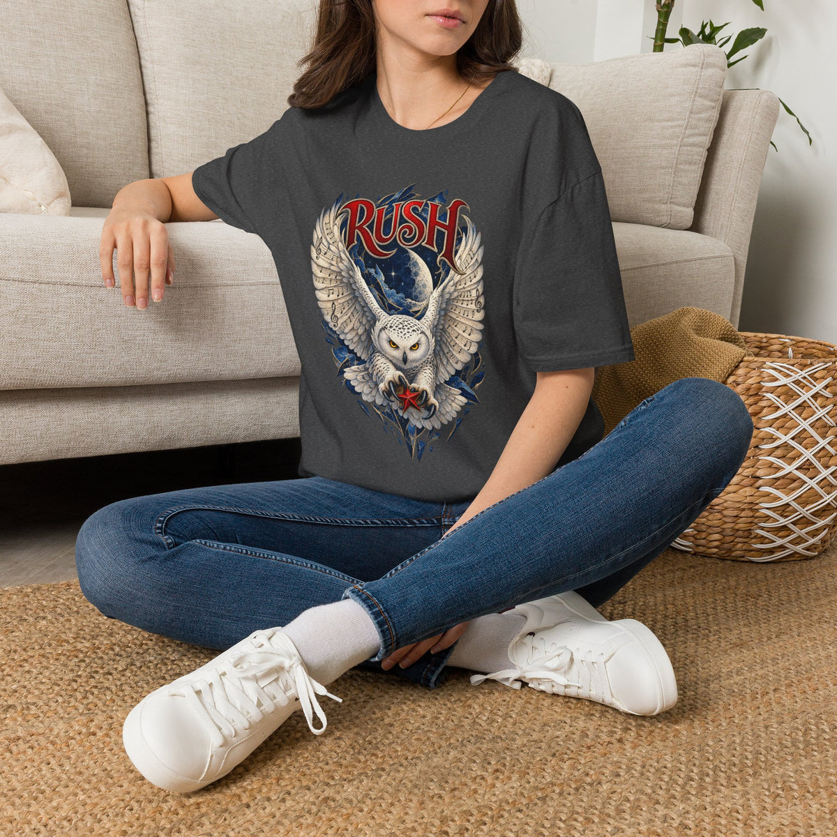 Rush | Fly by Night | Prog Rock | Owl Band Graphic T-Shirt