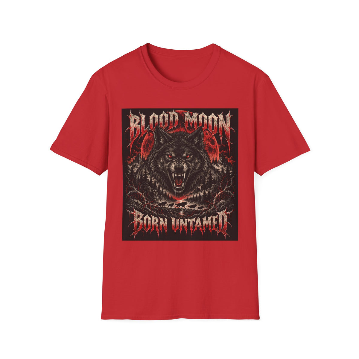 Blood Moon Wolf T-Shirt — Born Untamed Graphic Tee