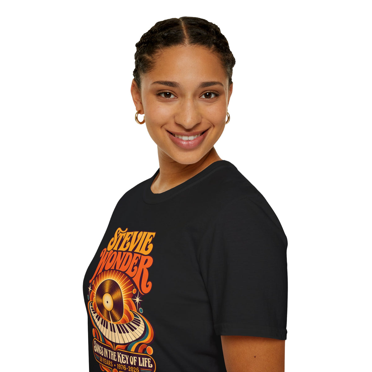 Stevie Wonder Retro Vinyl Tee - Songs In The Key Of Life Graphic T-Shirt
