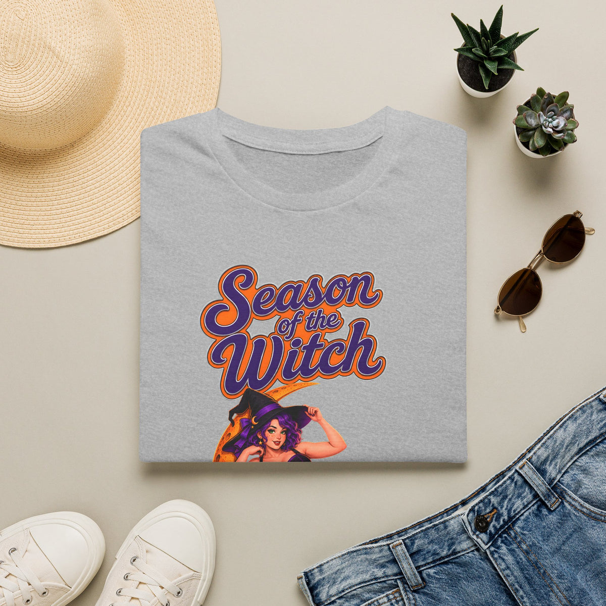 Season of the Witch T-Shirt — Retro Halloween Witch Moon Design
