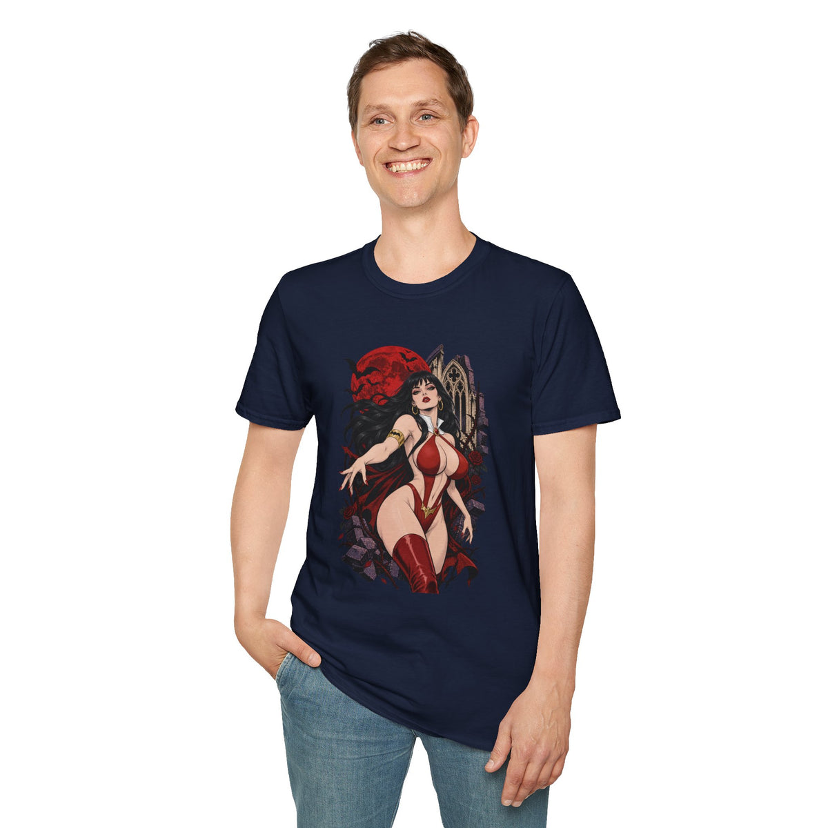 Vampirella | Sexy Vampire Queen | Pin Up Girl | Sexy Halloween Graphic T-Shirt
