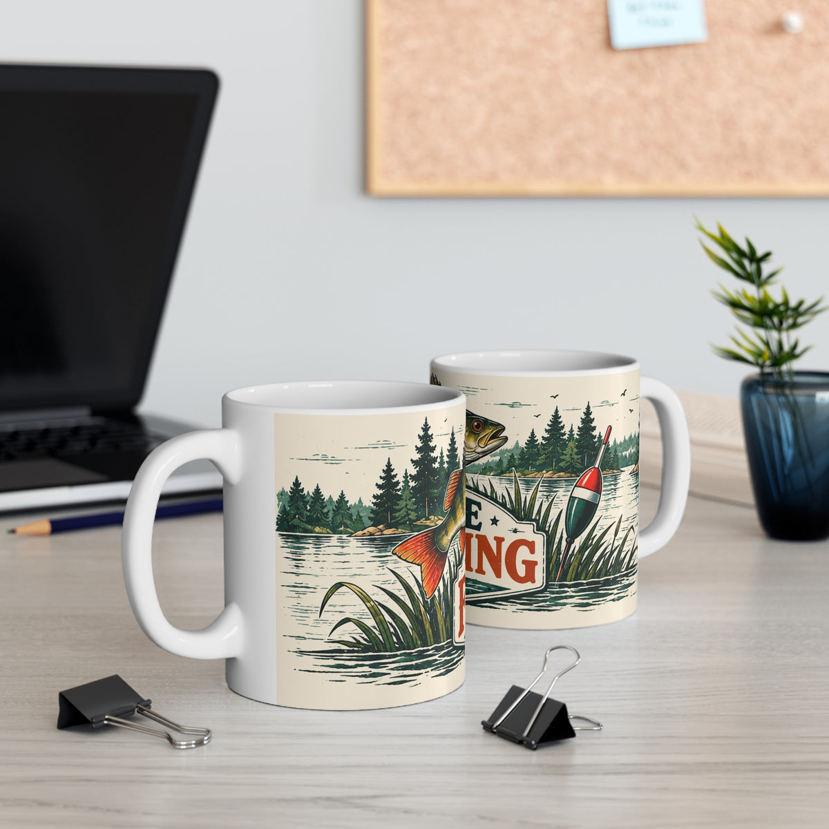 Gone Fishing | Fishing Hobby Coffee Mug Gift (11oz)