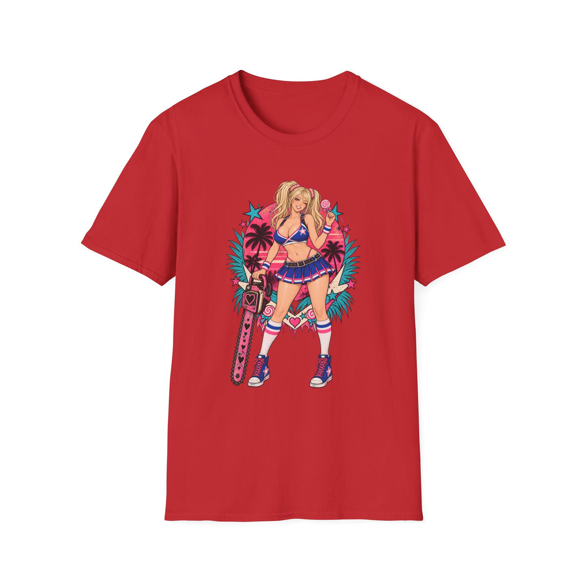 Juliet Starling | Sexy Pinup Beach Babe | Lollipop Chainsaw | Zombie Game T-Shirt