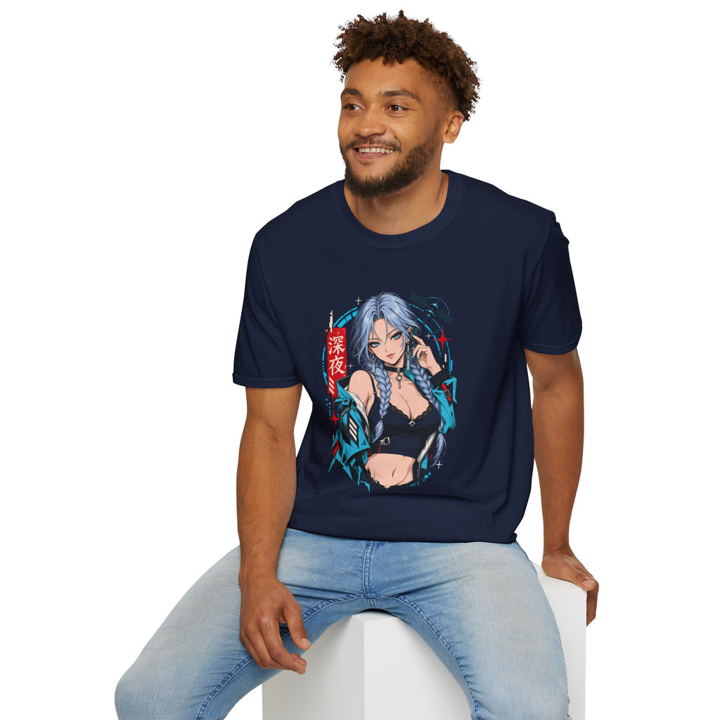 Ice | Sexy Anime Cyber Pin Up Girl Graphic T-Shirt
