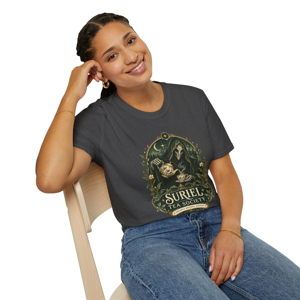 Suriel Tea Society | Freshley Brewed Gossip | ACOTAR Book Graphic T Shirt