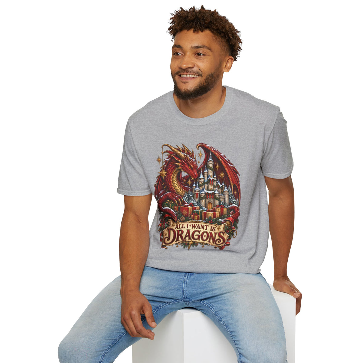 All I Want For Christmas | Dragon Castle T-Shirt