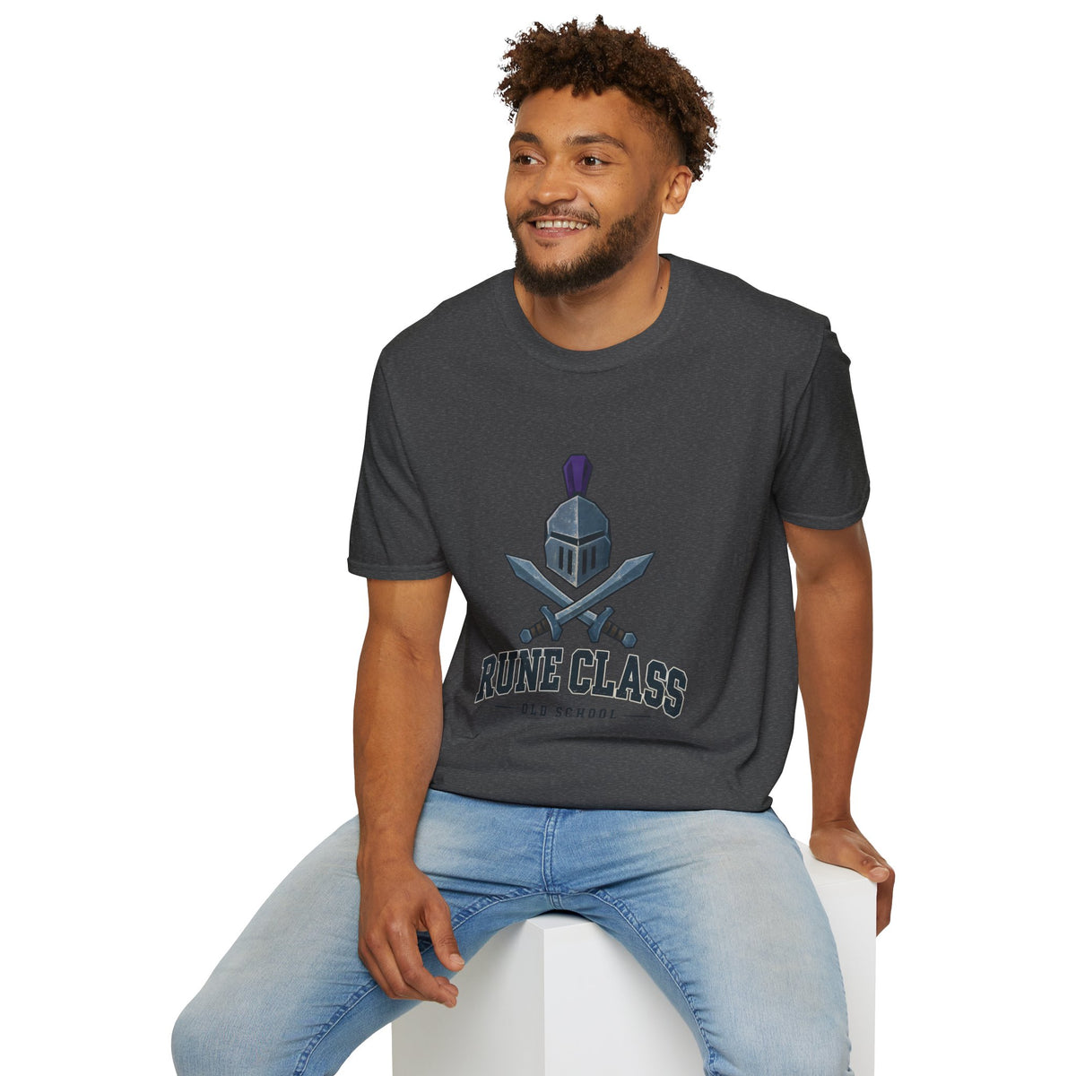 "Rune Class" OSRS / Runescape Inspired T-Shirt – Medieval Knight Helmet