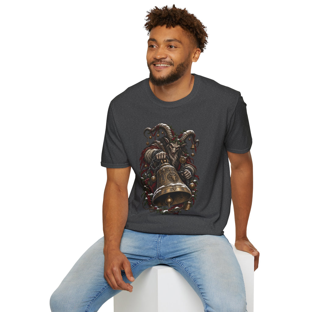 Krampus with Bell | Dark Christmas Demon T-Shirt