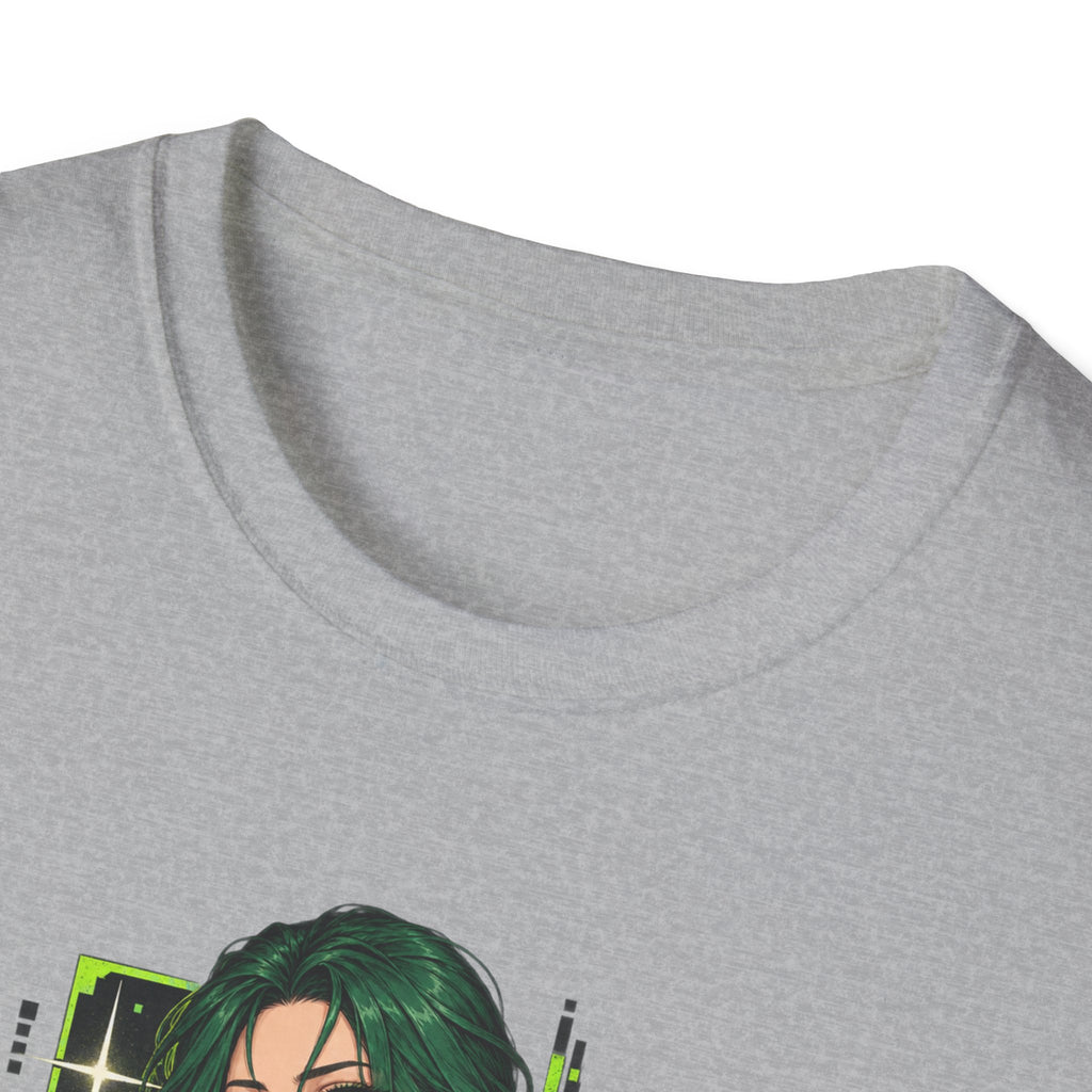 Jade | Anime Green-Haired Sexy Pin Up Girl Warrior Graphic Shirt