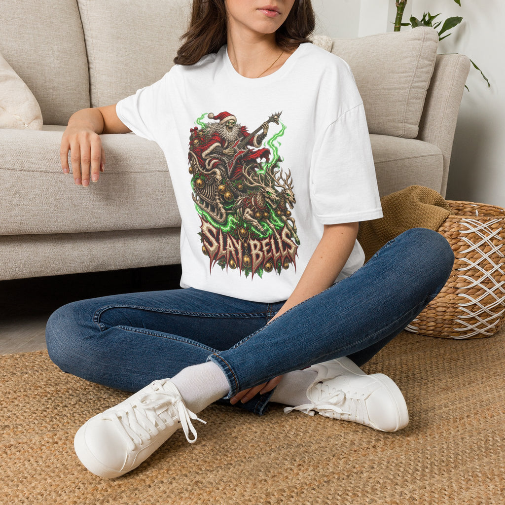 Slay Bells | Santa Clauses Horror Christmas T-Shirt