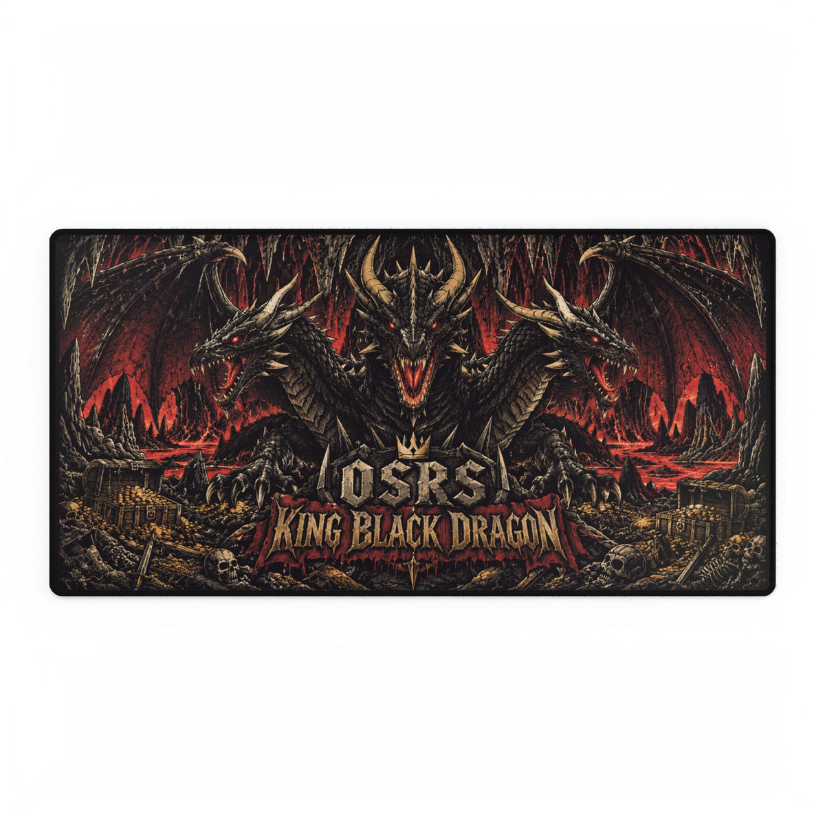 King Black Dragon | OSRS Inspired Dragon Battle XXL Mouse Pad