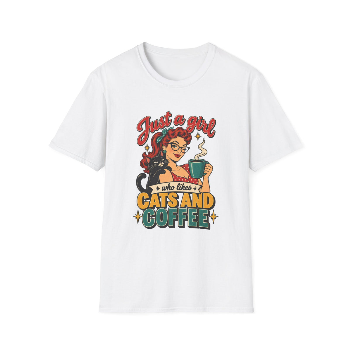 Just a Girl Who Likes Cats and Coffee Tee