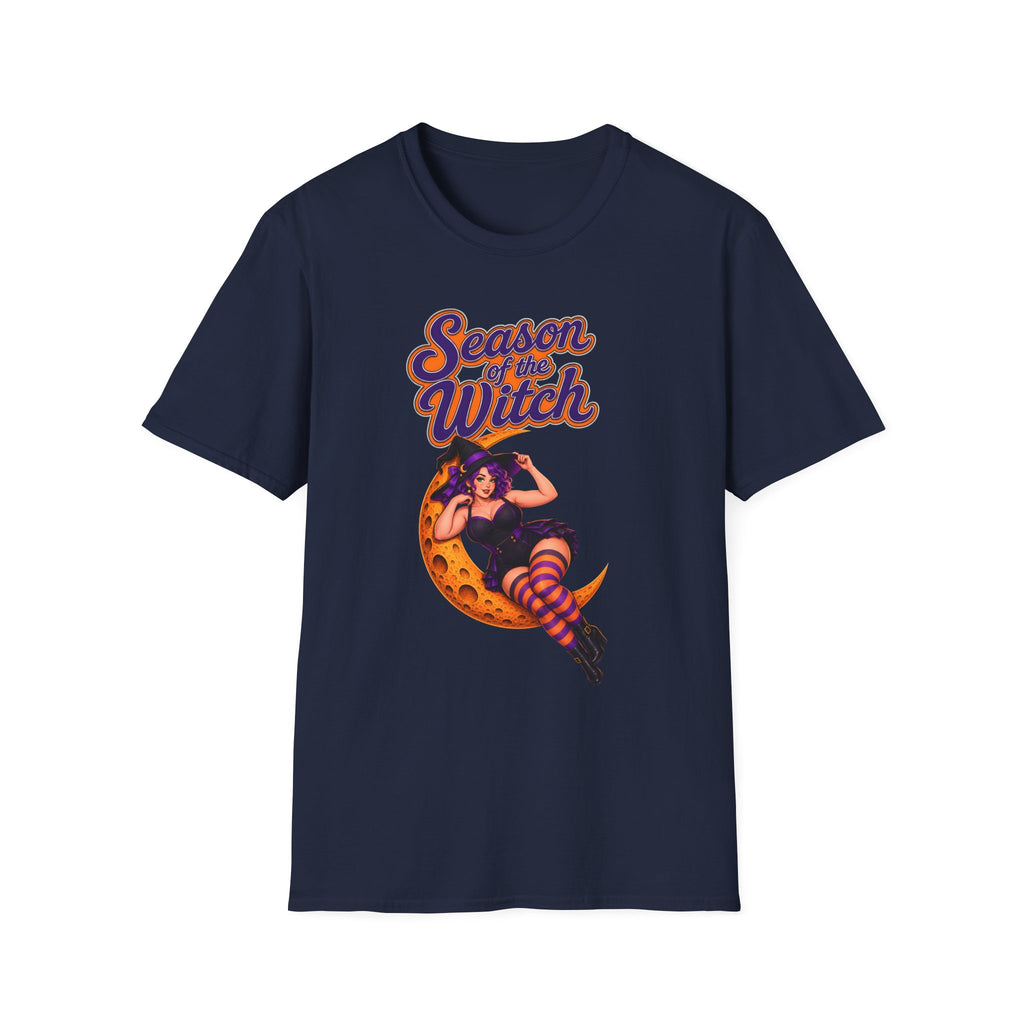 Season of the Witch T-Shirt — Retro Halloween Witch Moon Design