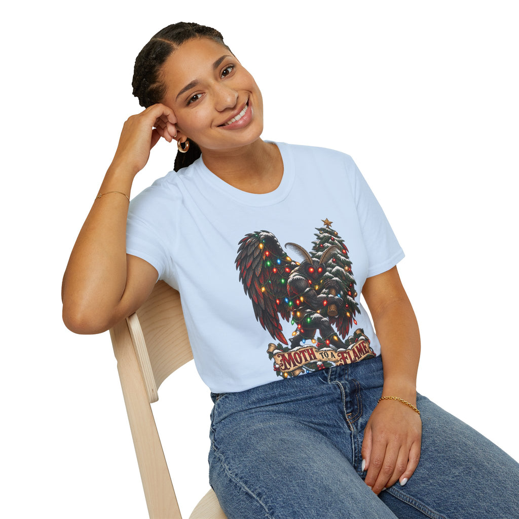 Moth to a Flame | Mothman | Christmas T Shirt
