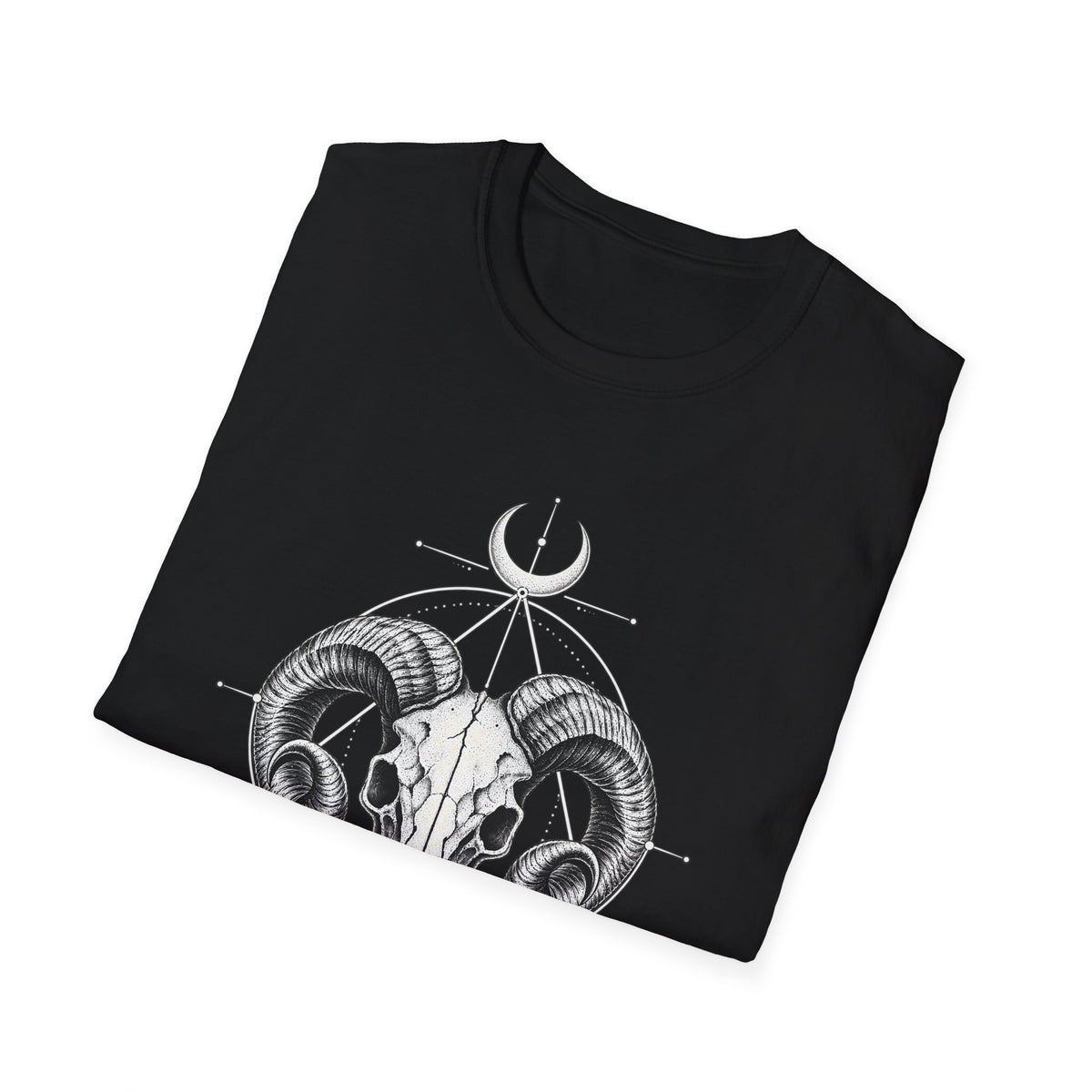 Ram Skull | Occult Moon Geometry | Graphic Tee
