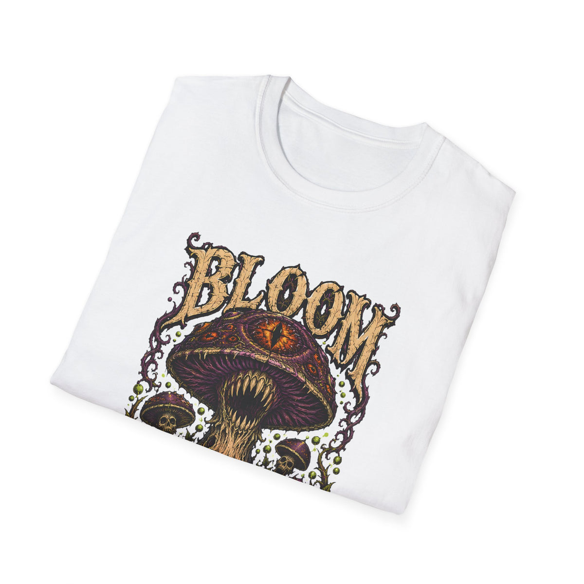 Mushroom Graphic Tee — "Bloom in the Black" Psychedelic Mushroom Shirt