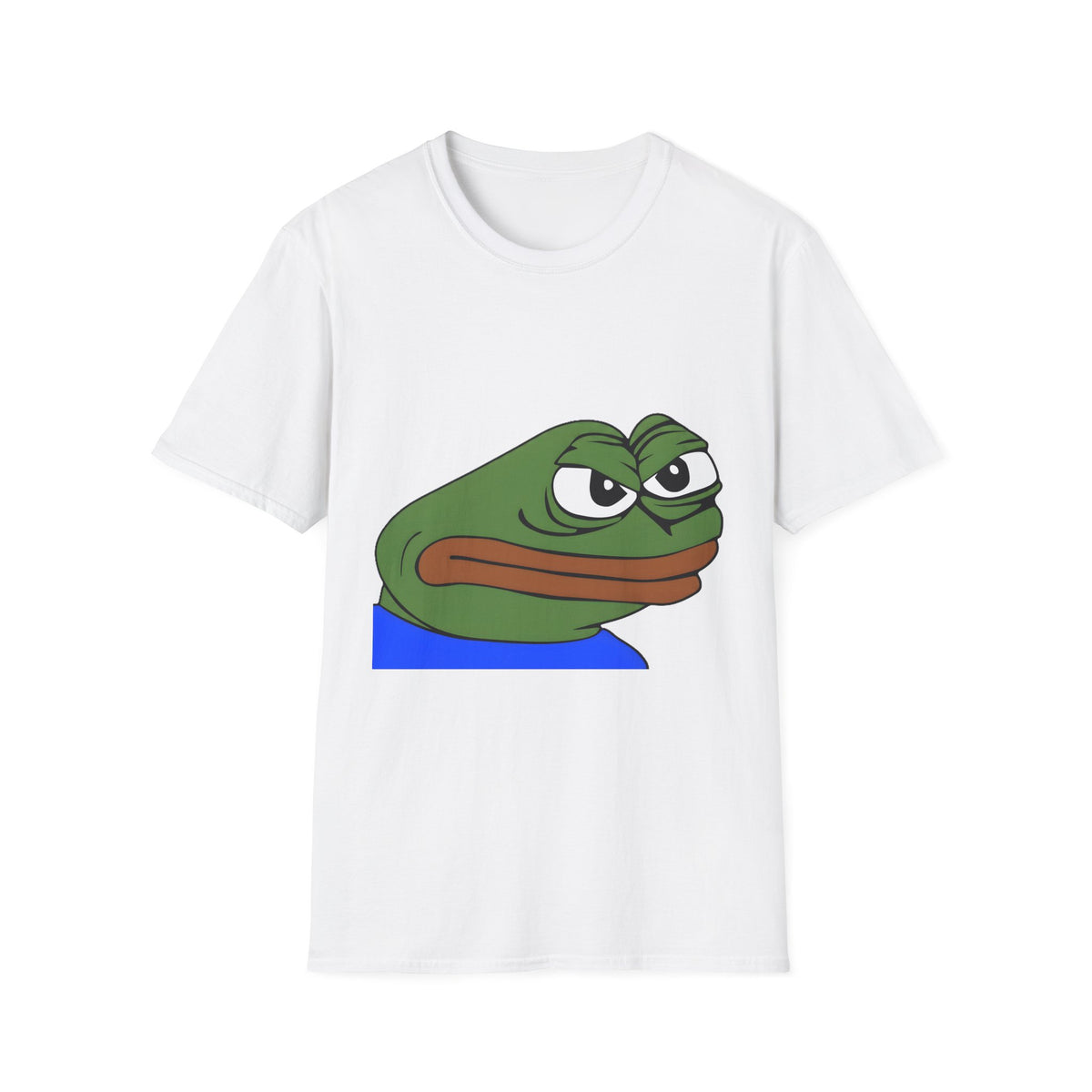 Pepe the Frog Madge Graphic T-Shirt — Grumpy Meme Tee, product image showing the front design.