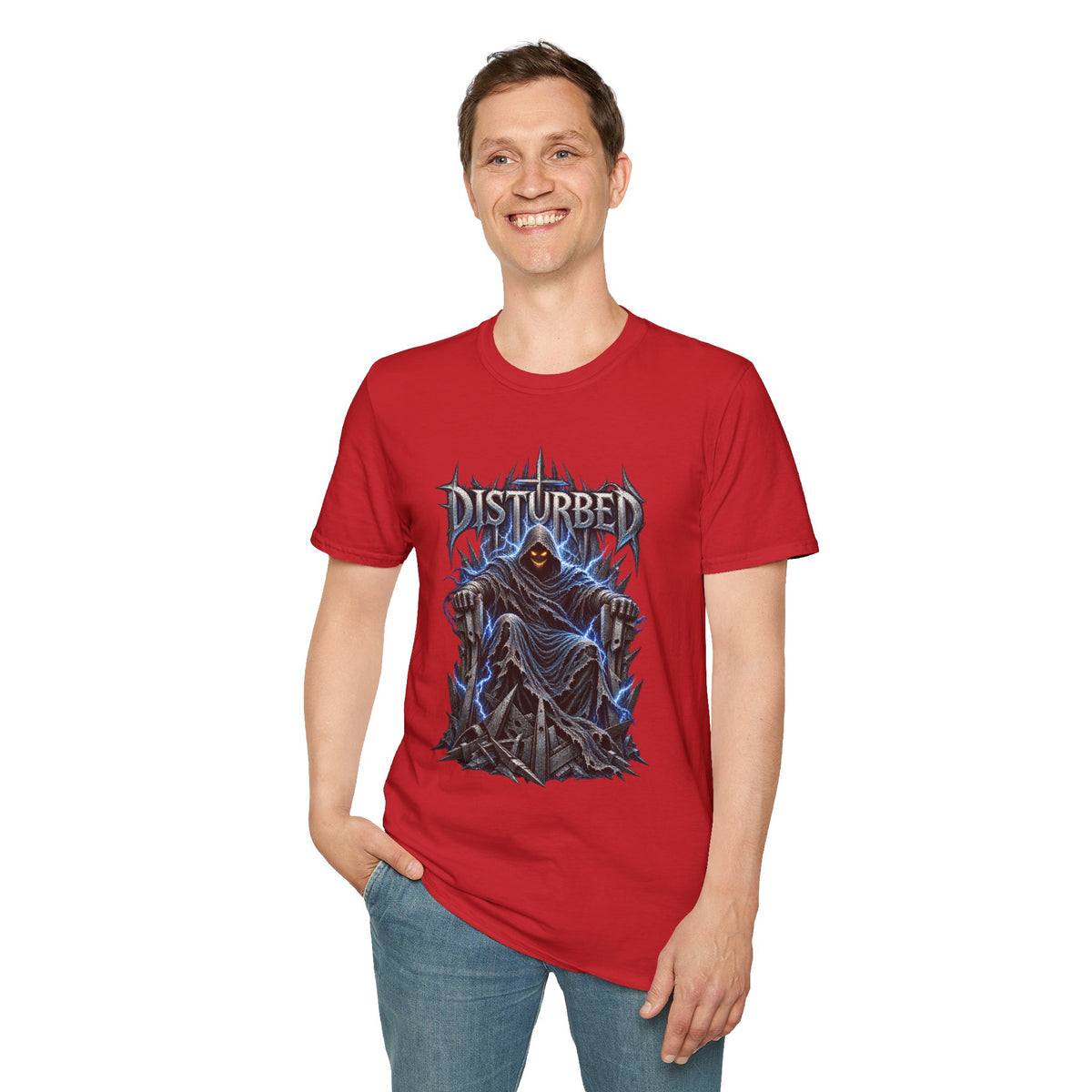 Disturbed | Storm Throne | The Guy | Grim Reaper Band T-Shirt