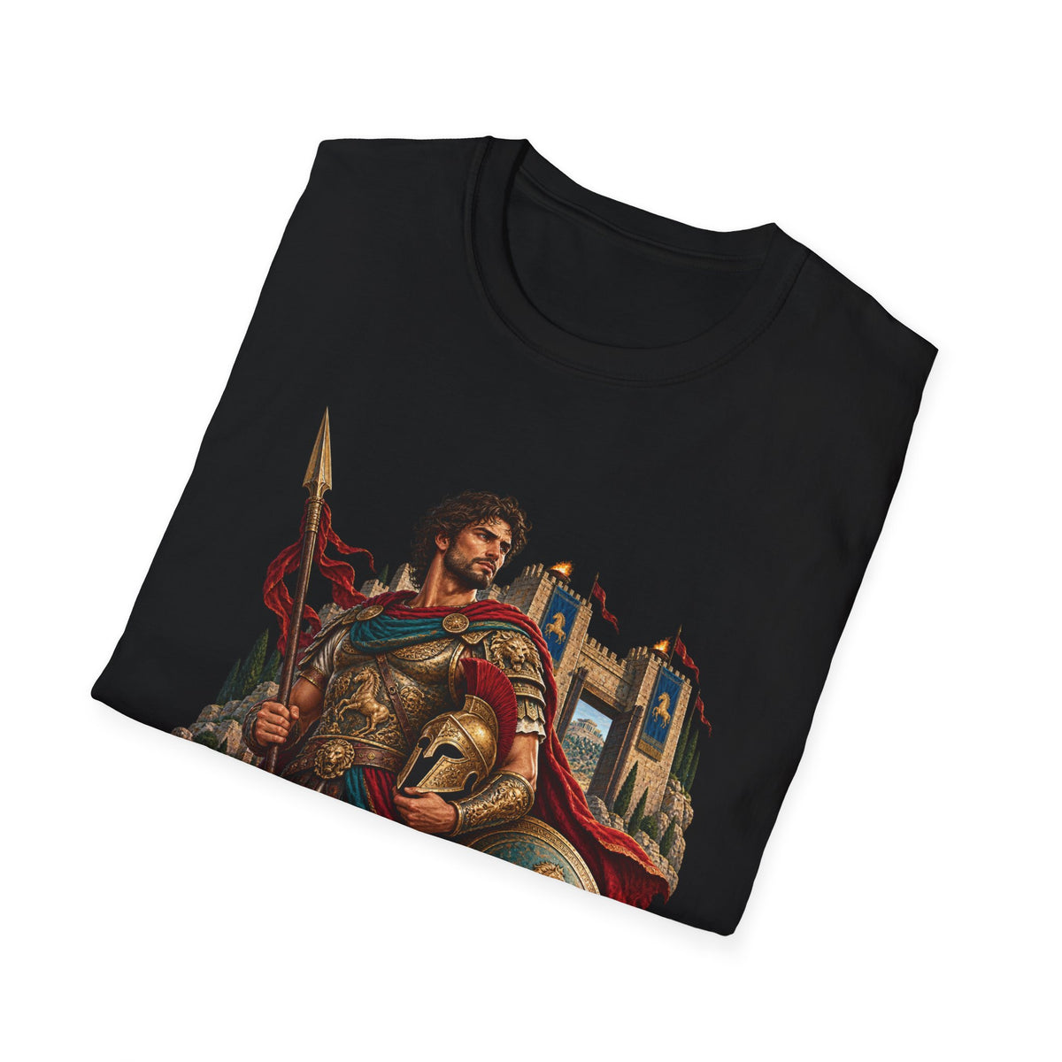 Hector Greek Mythology T-Shirt, Trojan War Hero and Gates of Troy