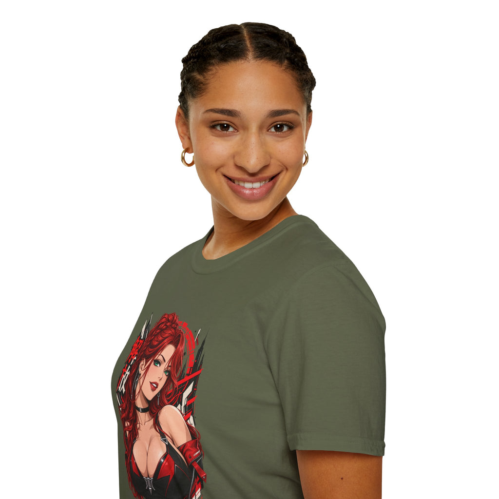 Red Widow | Sexy Anime Pin Up Girl | Waifu T-Shirt