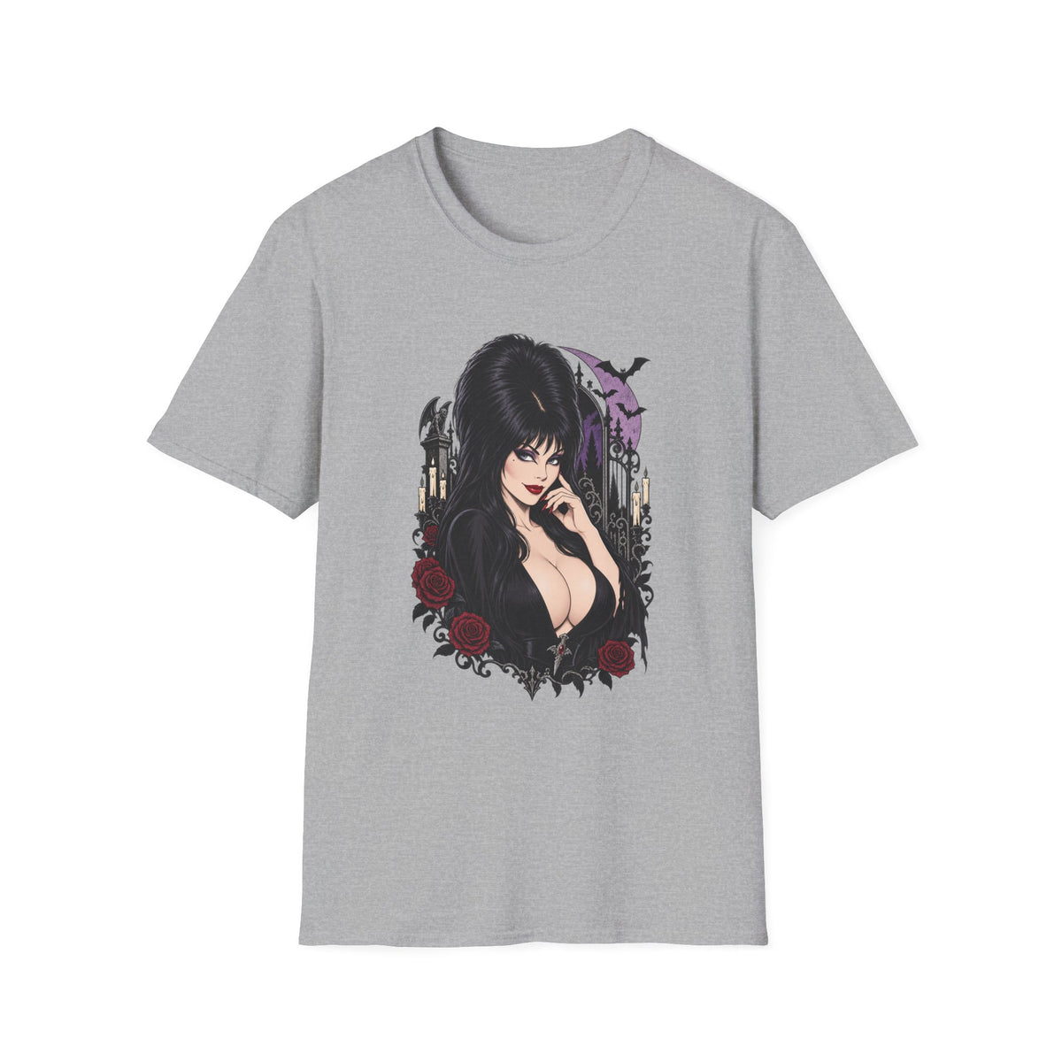 Elvira | Mistress of the Dark | Gothic Vampyress Pinup Girl | Sexy Halloween T-Shirt