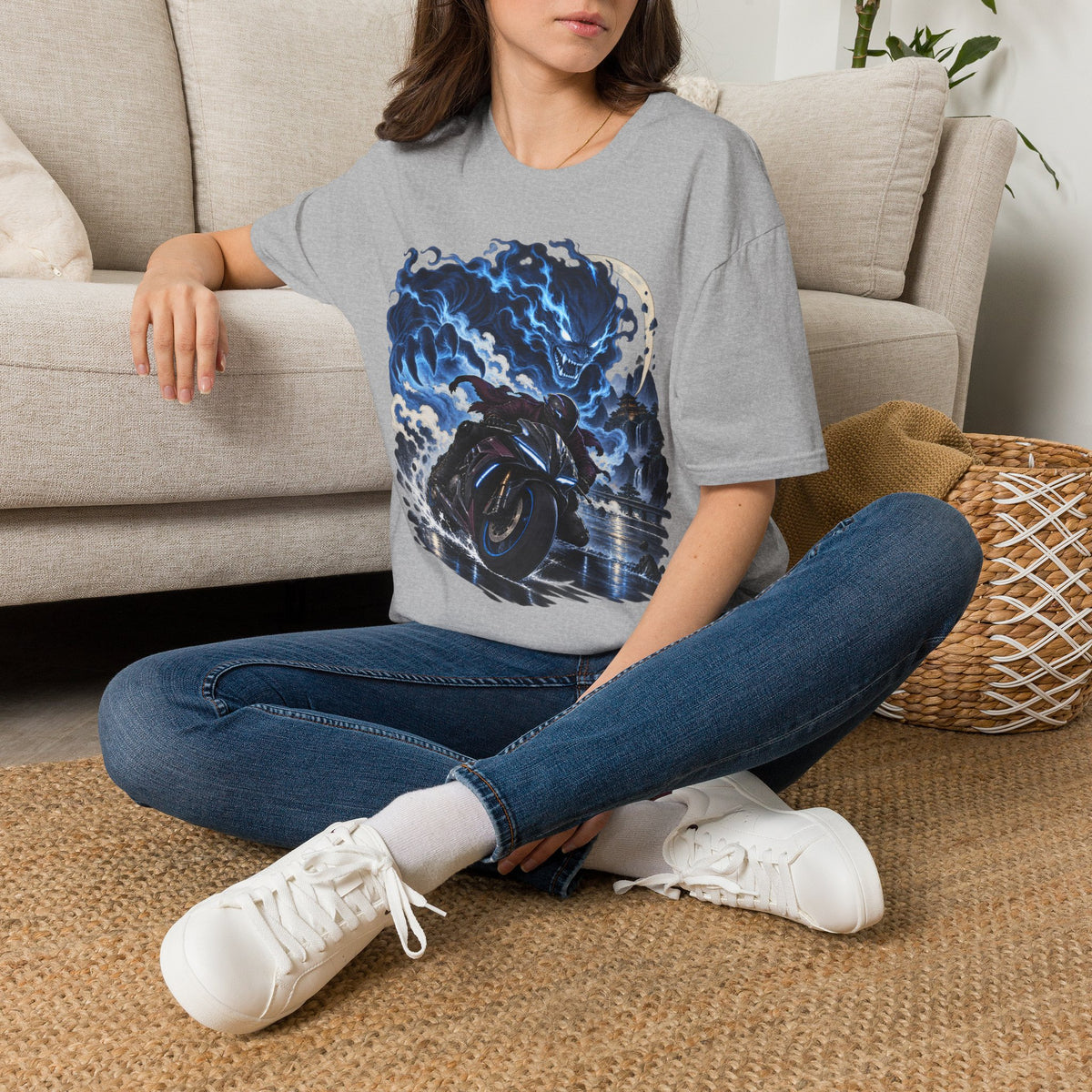 Demon of the Storm | Night Rider | Japanese Urban Motorcycle Tee
