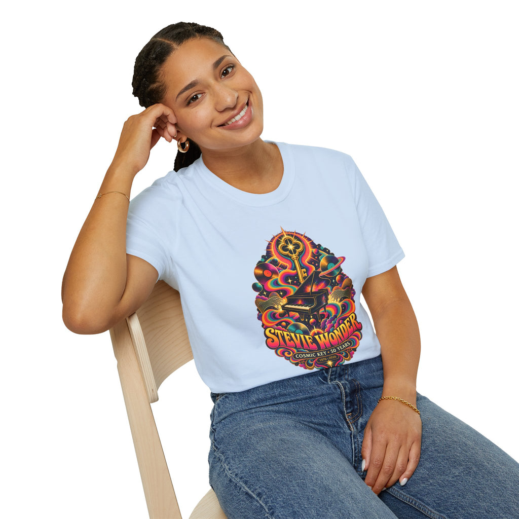 Stevie Wonder Psychedelic Key Songs In The Key of Life T-Shirt