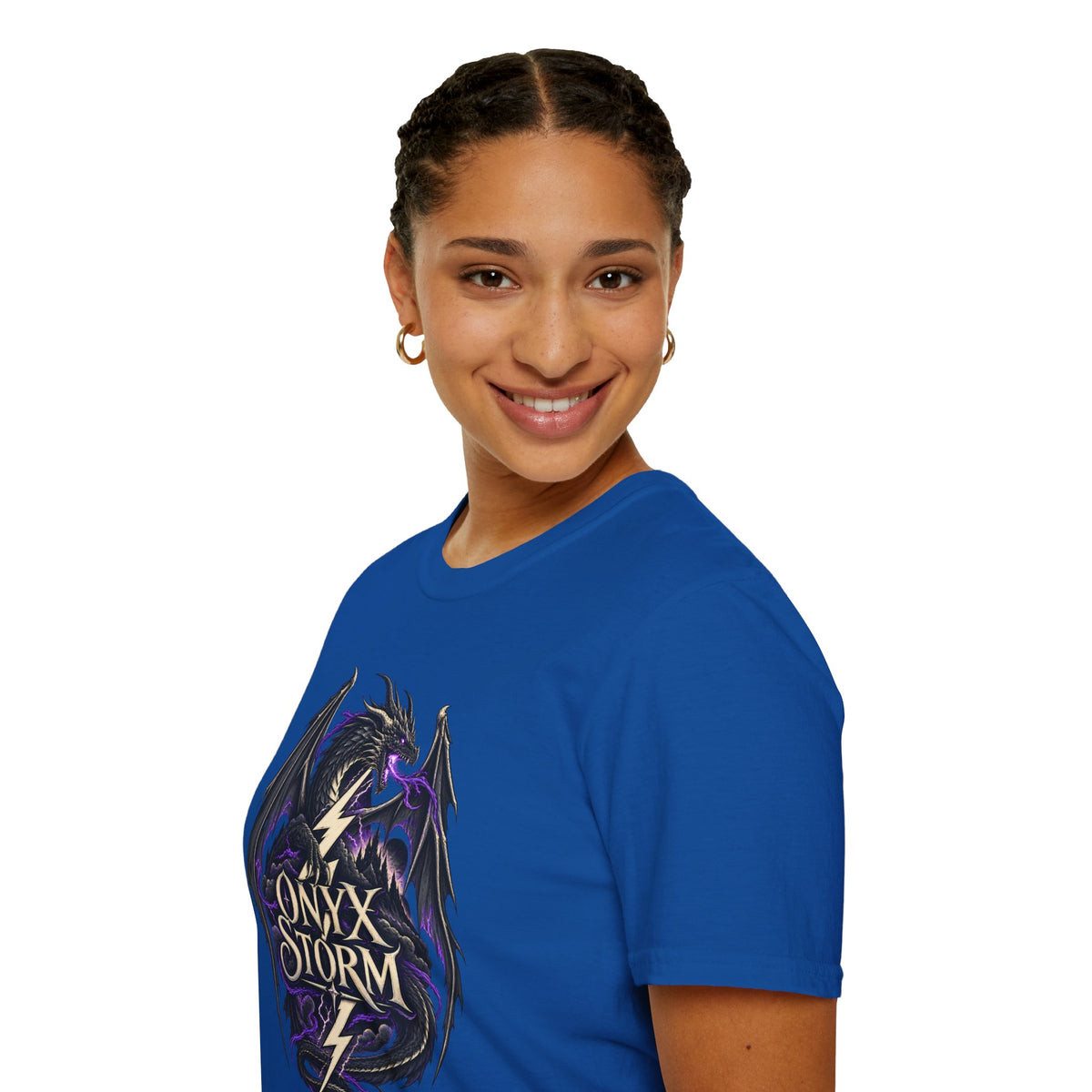 Onyx Storm Dragon T-Shirt | Book Inspired Gothic Lightning Fantasy Tee