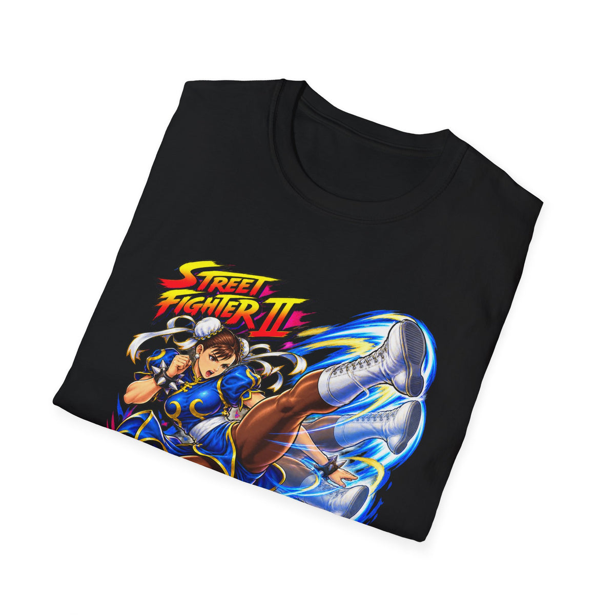Chun-Li Hyakuretsukyaku Street Fighter 2 Retro Arcade T-Shirt Design