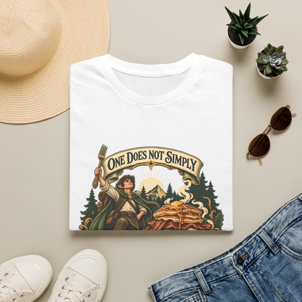 One Does Not Simply Skip Second Breakfast | Funny Hobbit Breakfast Graphic