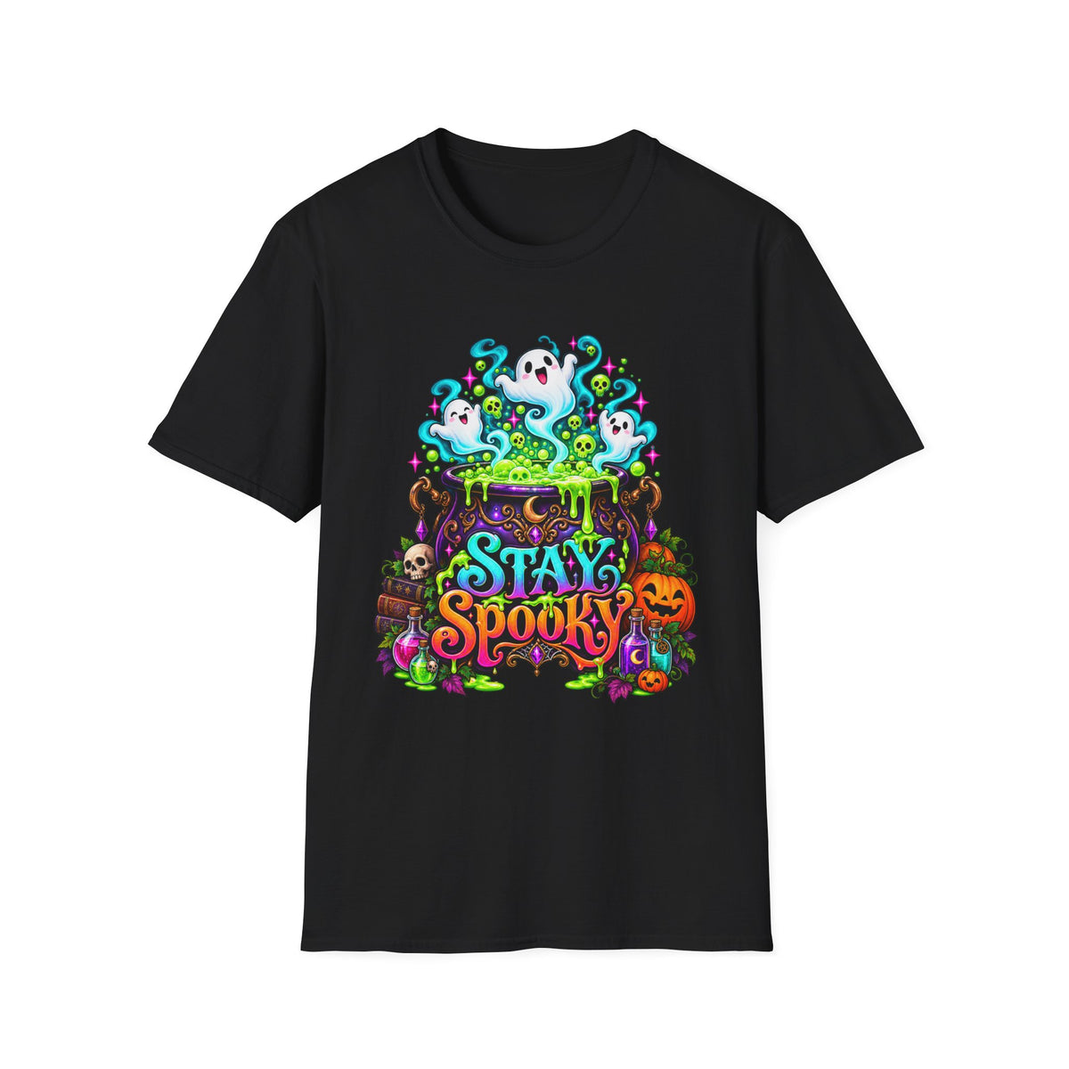 Stay Spooky | Cute Halloween Ghosts & Pumpkins Graphic Tee
