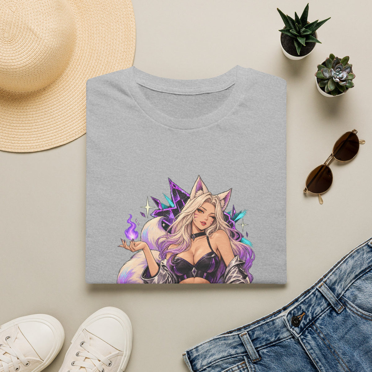 Ahri | League of Legends | Anime Fox Pin Up Girl T-Shirt